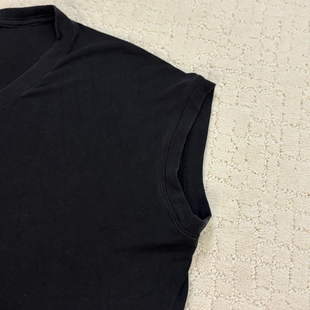 Athleta Women's Scoop Neck Black Short Sleeve Tee Shirt Size Large Athleisure - Picture 5 of 10